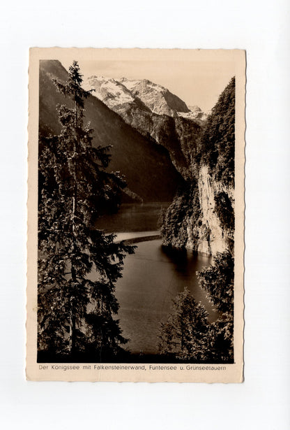 Ansichtskarte Königssee mit Falkensteiner Wand +++