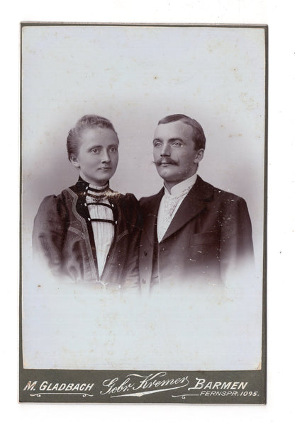 Fotografie Feines Paar - Mönchengladbach / Barmen um 1900 / CAB X-25