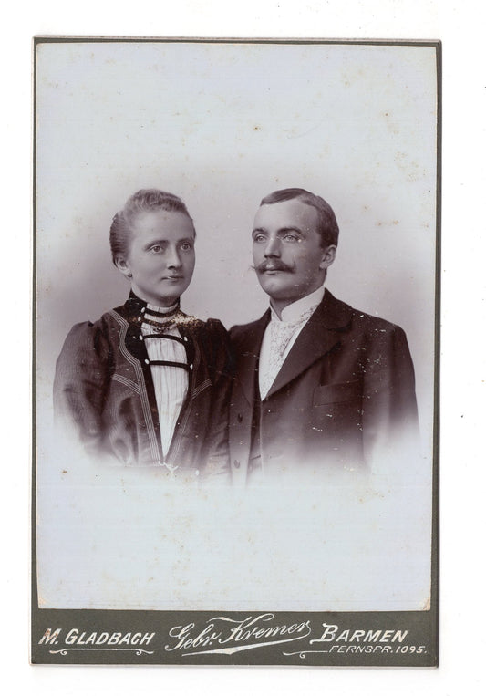 Fotografie Feines Paar - Mönchengladbach / Barmen um 1900 / CAB X-25