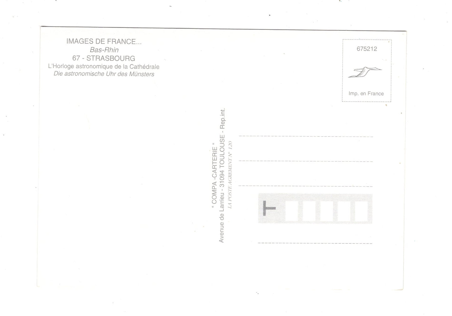 Ansichtskarte Strabourg Straßburg / L´Horloge astronomique / Frankreich