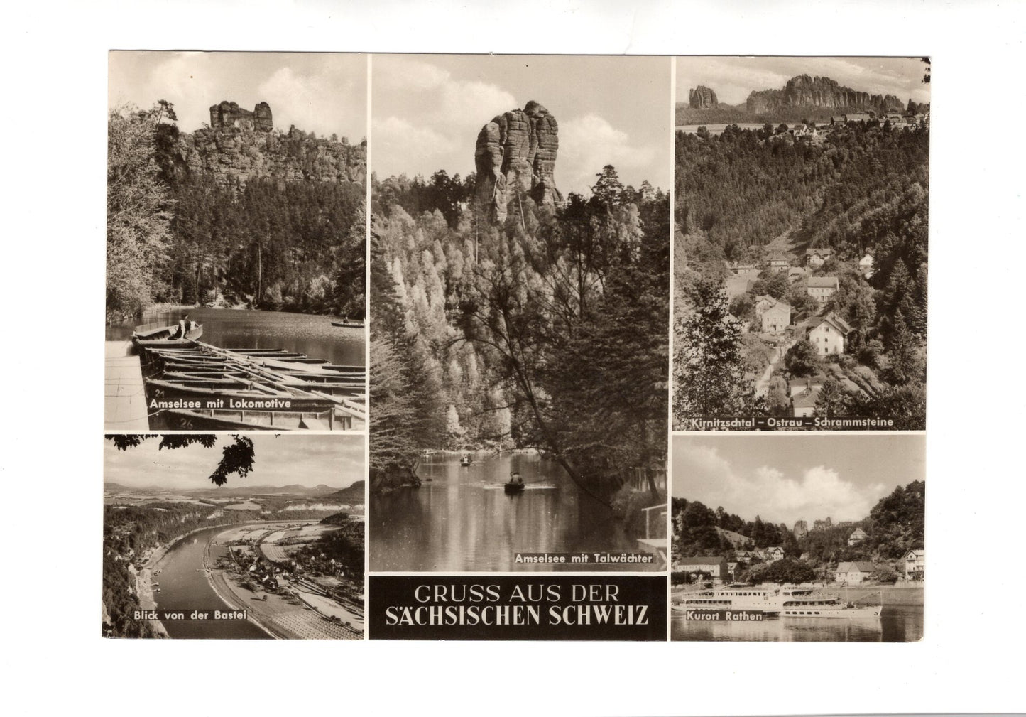 Ansichtskarte Sächsische Schweiz / Amselsee mit Lokomotive +++