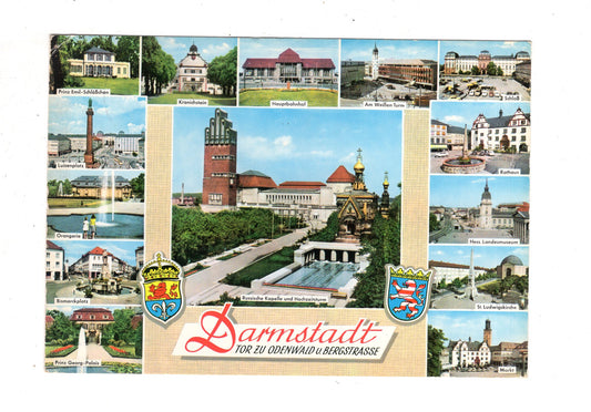 Ansichtskarte Darmstadt / Russische Kapelle und Hochzeitsturm +++ / J1-59
