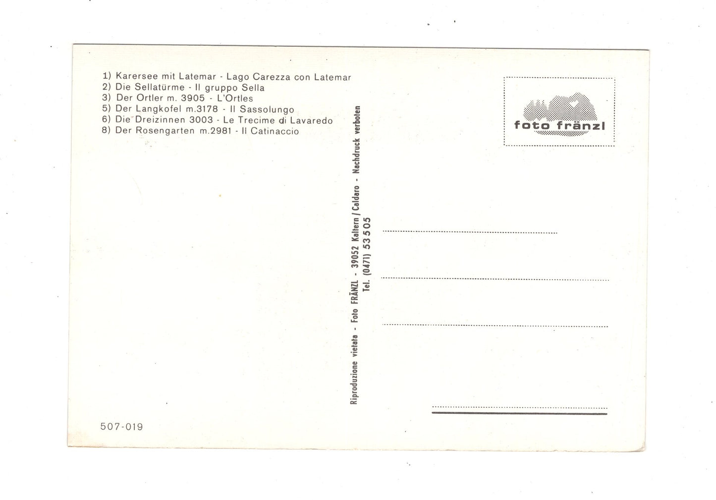 Ansichtskarte Südtirol / Italien