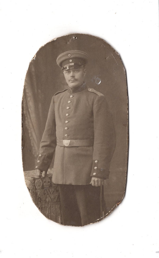 CDV Foto Soldat / Soldatenportrait Köln am Rhein um 1910