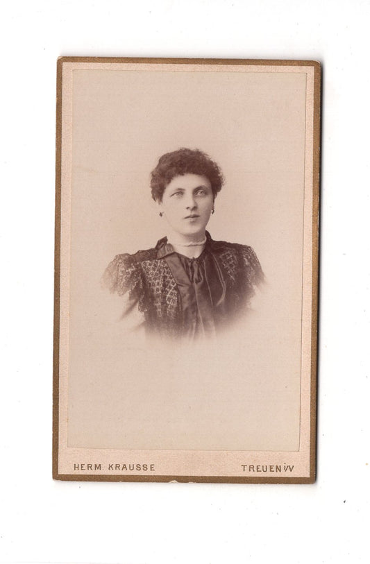 Fotografie Damenportrait - Treuen im Vogtland um 1890 / CDV C1-15