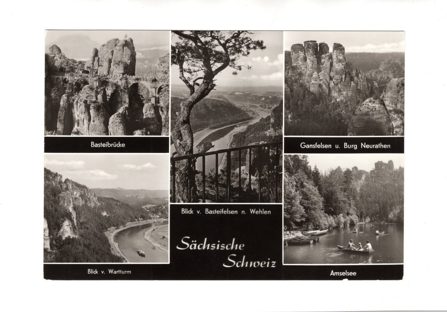 Ansichtskarte Sächsische Schweiz / Amselsee / Basteibrücke +++