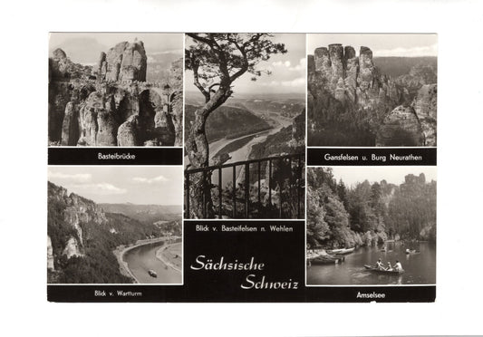 Ansichtskarte Sächsische Schweiz / Amselsee / Basteibrücke +++