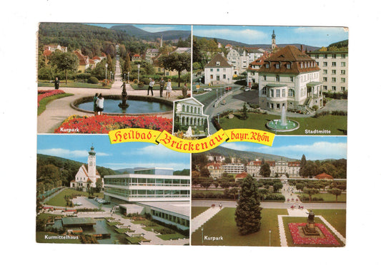 Ansichtskarte Bad Brückenau / Kurpark / Stadtmitte +++