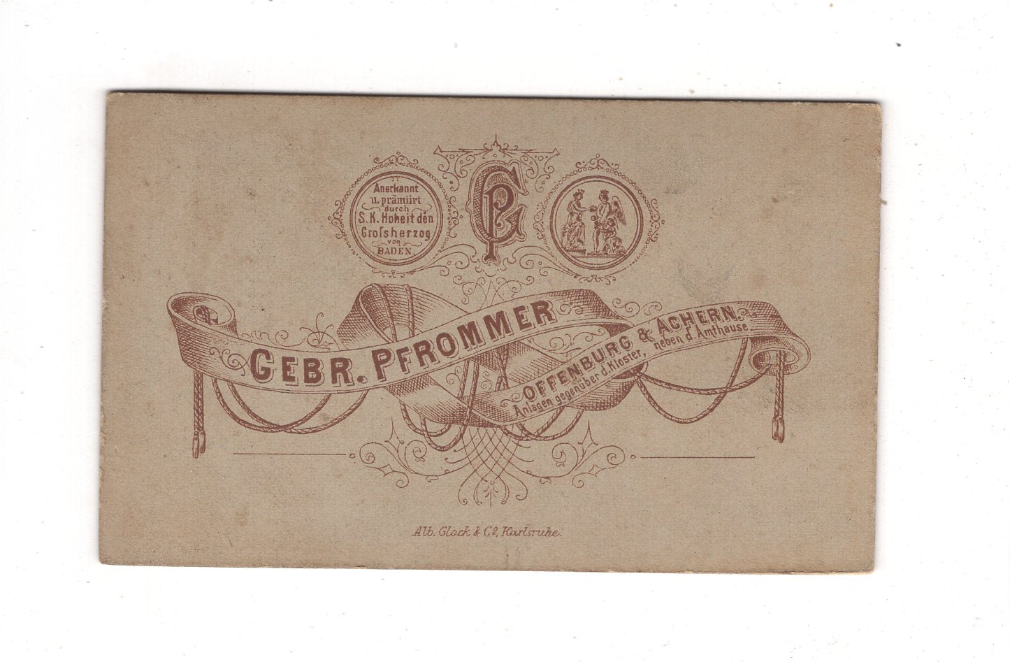 Fotografie Feines junges Mädchen - Offenburg & Achern 1880er / CDV N1-01