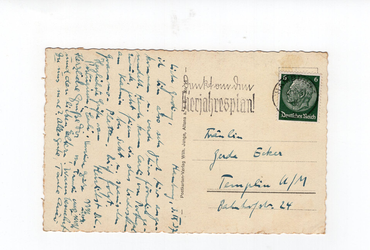 Ansichtskarte Hamburg / Lombardsbrücke mit Stadt