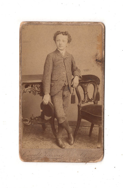 Fotografie Niedlicher kleiner Junge - Dresden um 1880