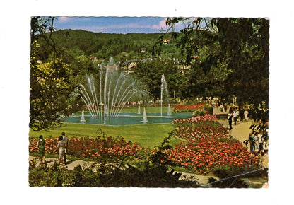 Ansichtskarte Bad Kissingen / Rosengarten mit Fontäne
