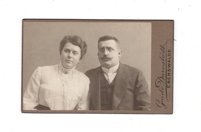 Fotografie Feines Paar - Eberswalde 1900er / CDV L1-36