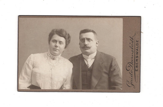 Fotografie Feines Paar - Eberswalde 1900er / CDV L1-36