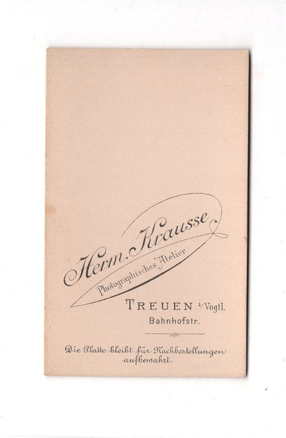 Fotografie Damenportrait - Treuen im Vogtland 1890er / CDV C1-15