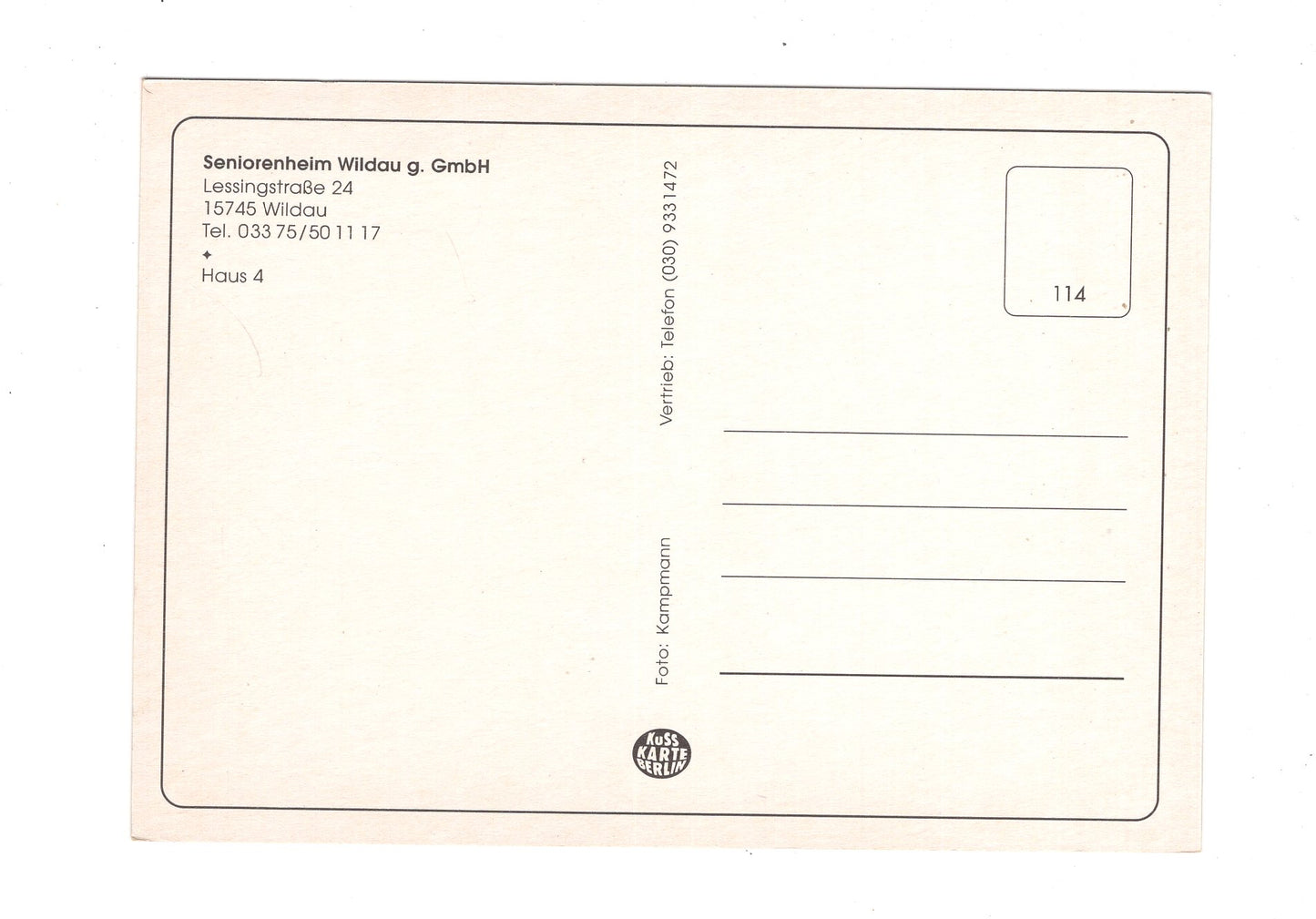 Ansichtskarte Seniorenheim Wildau