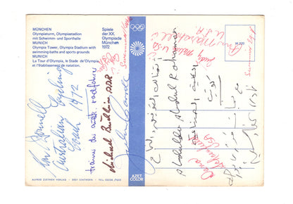 Ansichtskarte München 1972 / Spiele der XX. Olympiade / mit Autogrammen / G1-52