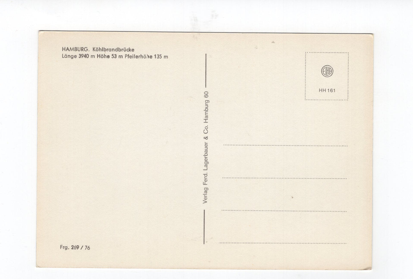 Ansichtskarte Hamburg / Köhlbrandbrücke