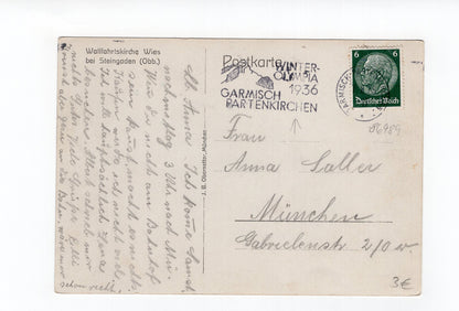 Ansichtskarte Wallfahrtskirche Die Wies bei Steingaden / Oberbayern