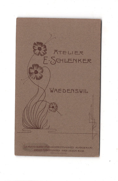 Fotografie Damenportrait - Wädenswil 1900er / CDV C1-16