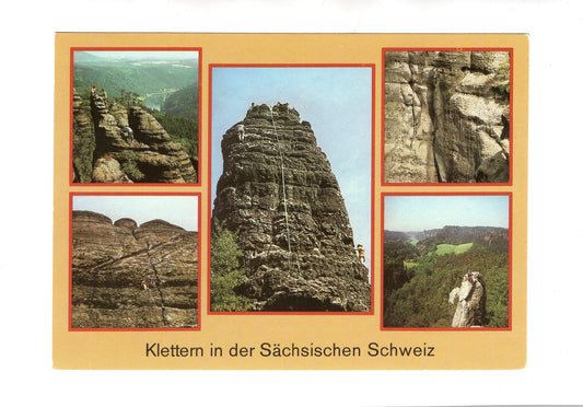 Ansichtskarte Klettern in der Sächsischen Schweiz