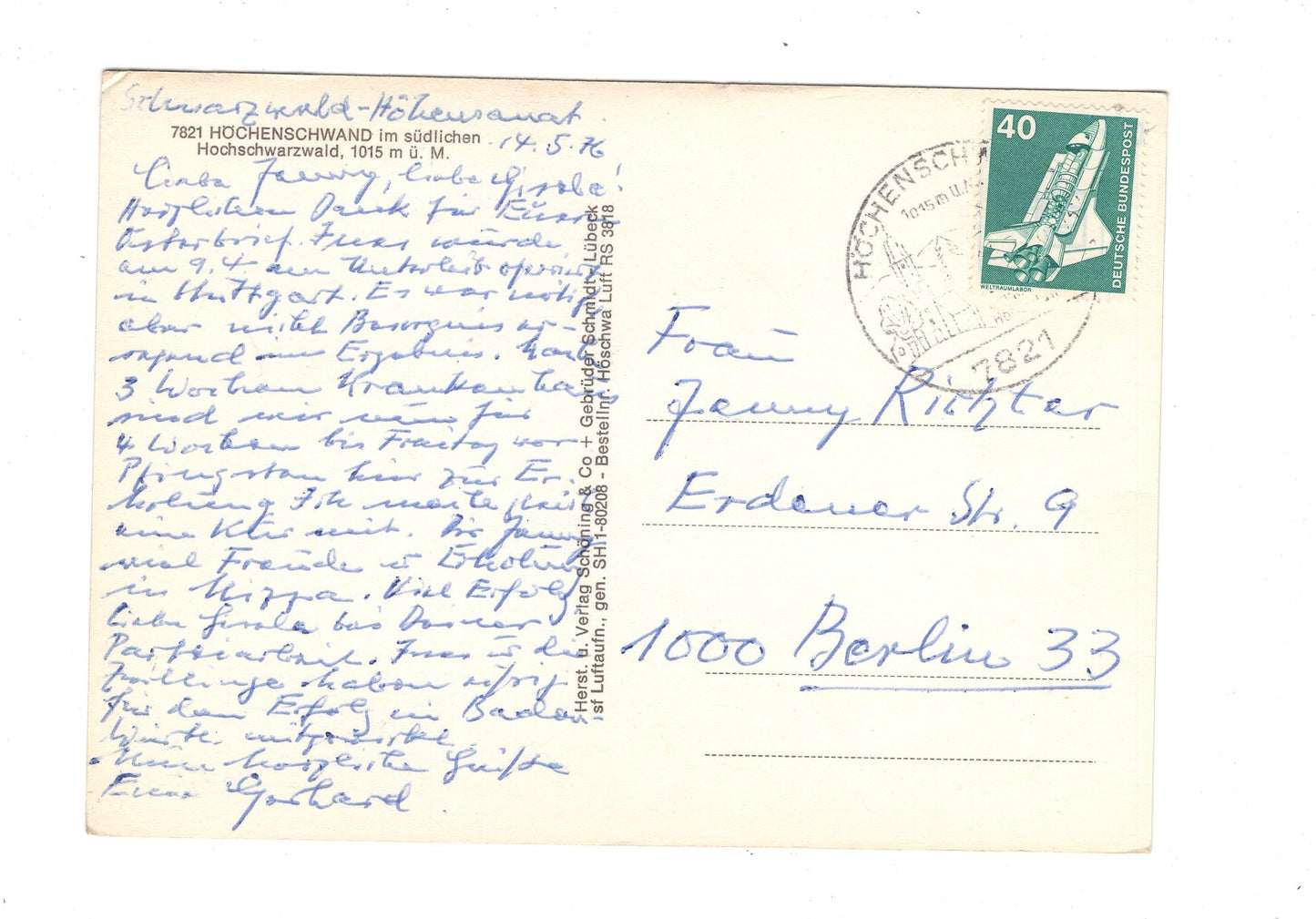 Ansichtskarte Höchenschwand im südlichen Hochschwarzwald / G1-69