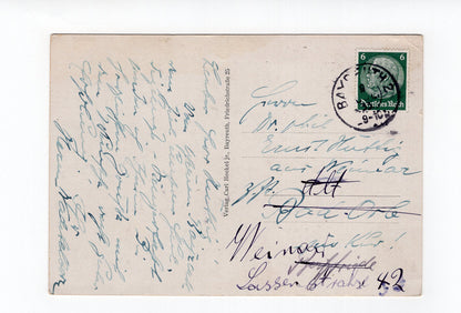 Ansichtskarte Bayreuth / Maximiliandenkmal und Markgrafenturm