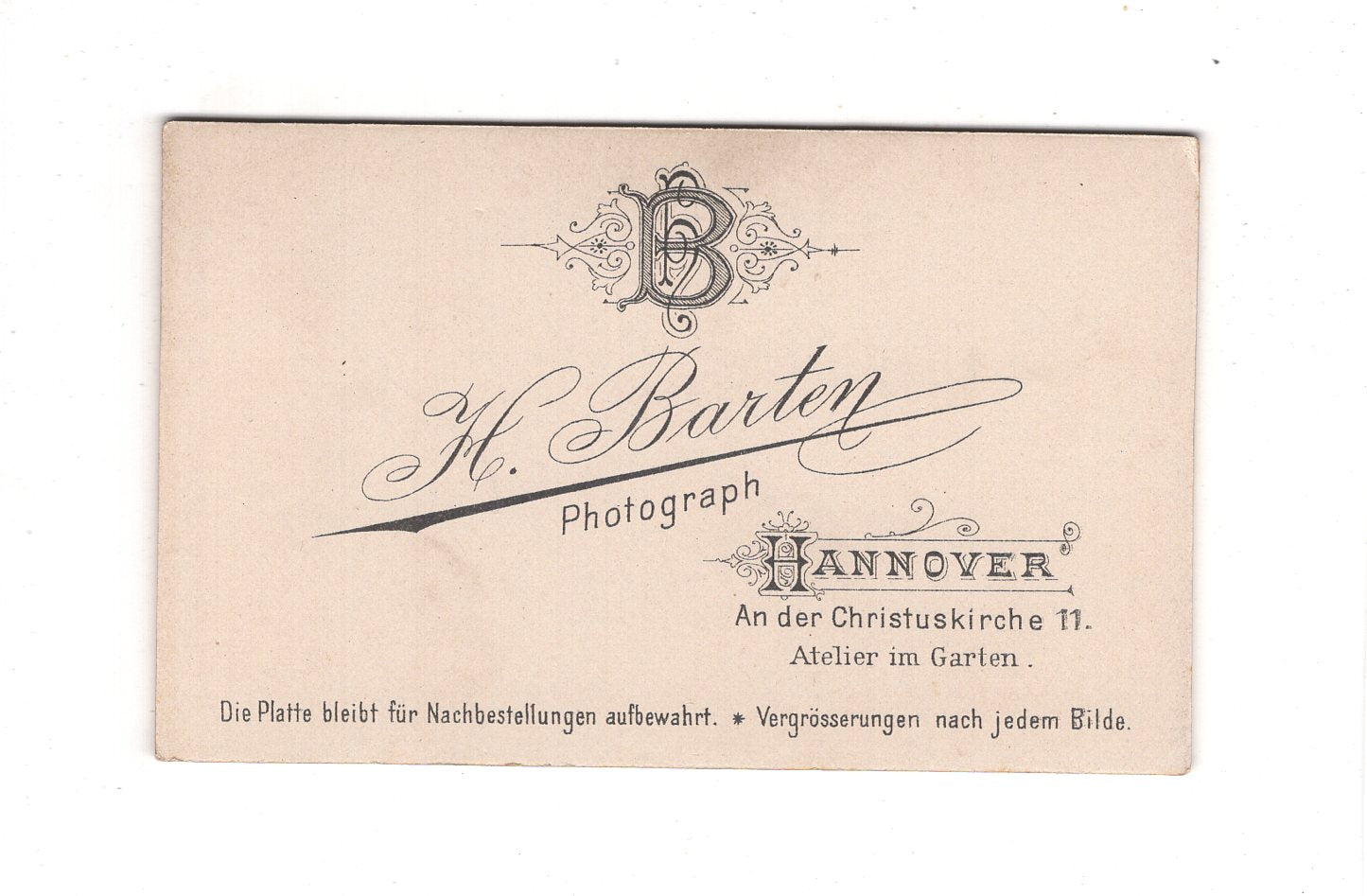 Fotografie Damenportrait - Hannover 1890er / CDV C1-16