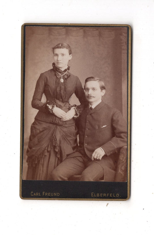 Fotografie Feines Paar - Elberfeld 1880er / CDV L1-37