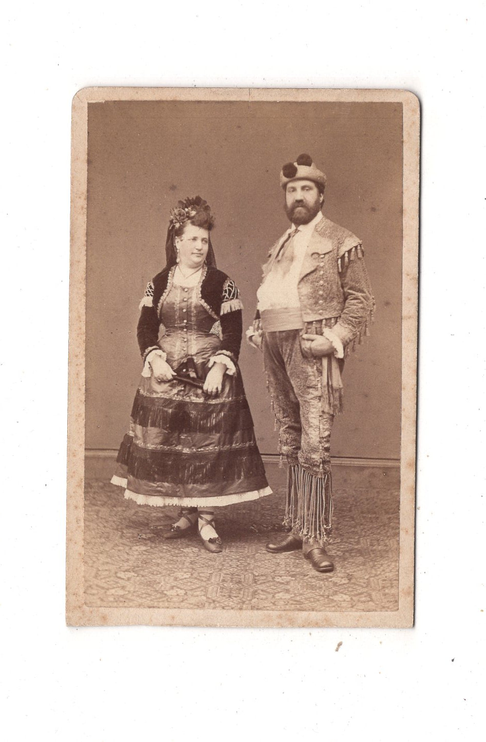 Fotografie Feines Paar / Schauspieler ? - Wien 1860er / CDV L1-37