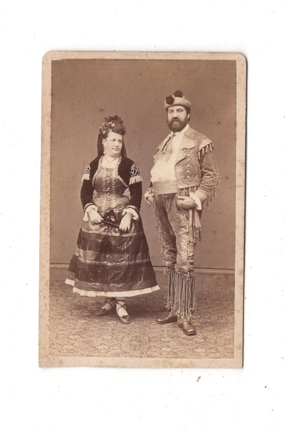 Fotografie Feines Paar / Schauspieler ? - Wien 1860er / CDV L1-37