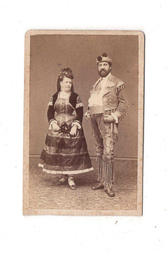 Fotografie Feines Paar / Schauspieler ? - Wien 1860er / CDV L1-37