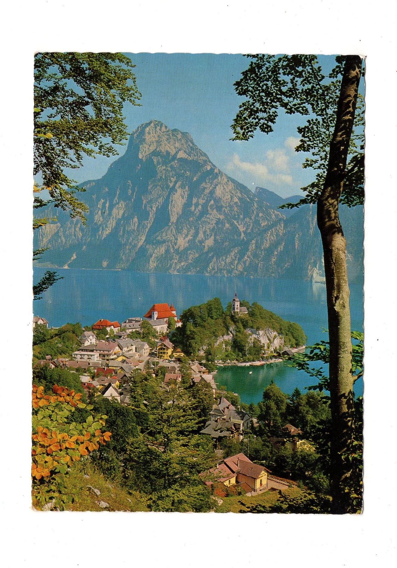 Ansichtskarte Traunkirchen am Traunsee mit Traunstein / Salzkammergut / Österreich
