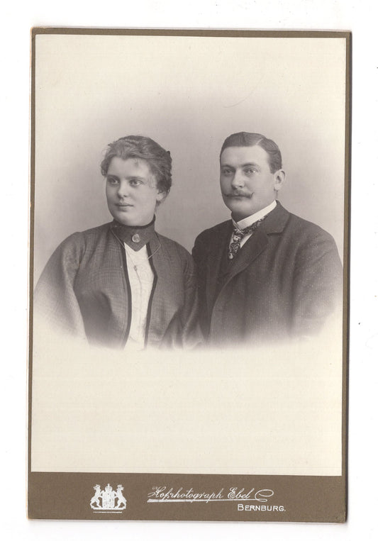 Fotografie Feines Paar - Bernburg 1900er / CAB X-26