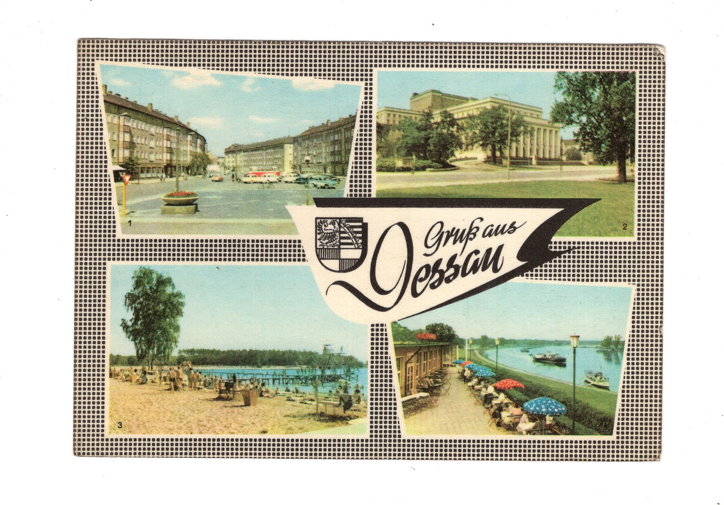 Ansichtskarte Dessau / Landestheater / Strandbad Adria +++