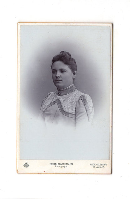 Fotografie Damenportrait - Wernigerode 1890er / CDV C1-16