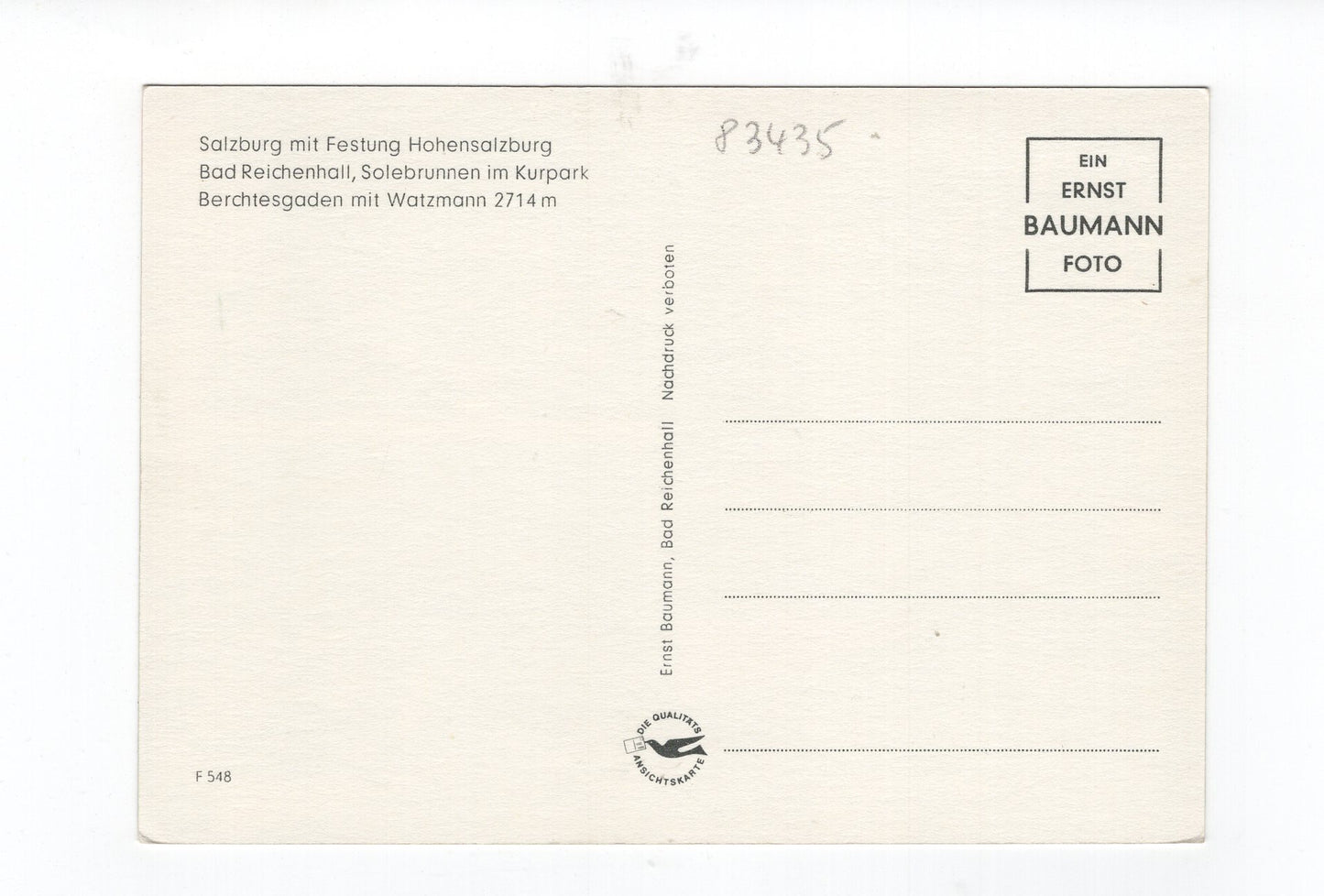 Ansichtskarte Salzburg / Bad Reichenhall / Berchtesgaden