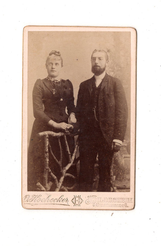 Fotografie Feines Paar - Hildesheim 1880er / CDV L1-37