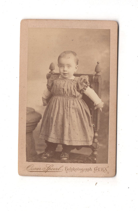 Fotografie Niedlicher kleiner Junge - Gera 1880er / CDV M1-19