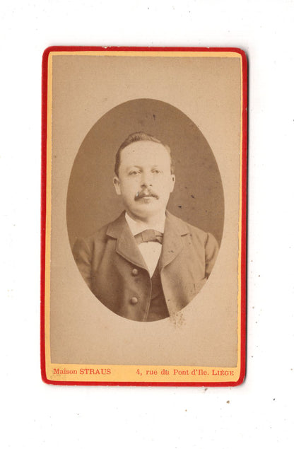 Fotografie Herrenportrait - Liege Lüttich 1870er