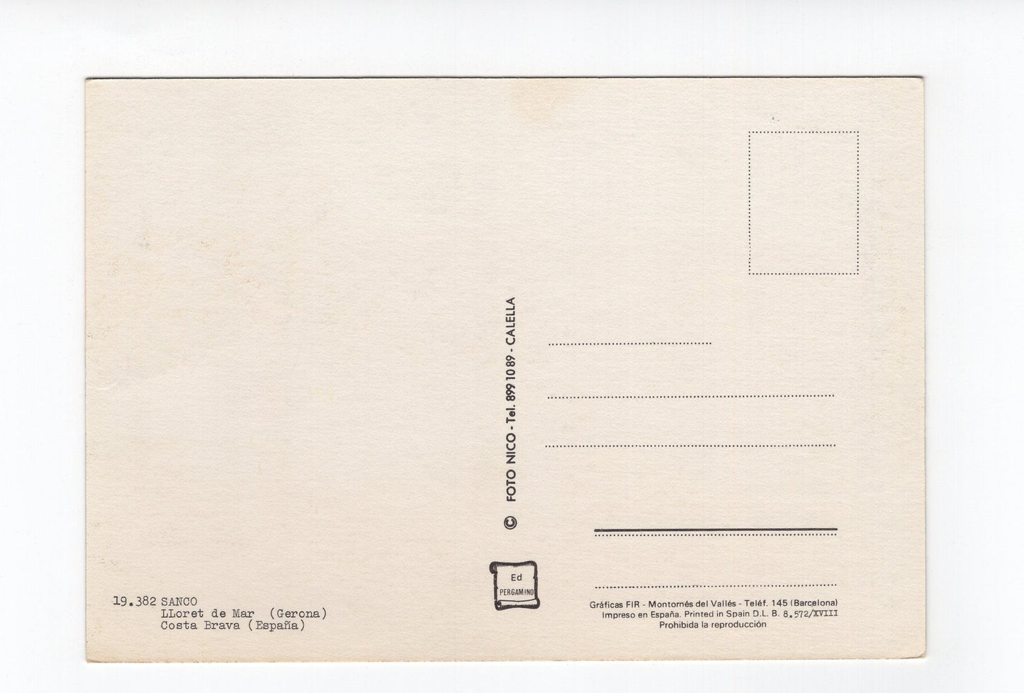 Ansichtskarte Lloret de Mar / Hotel Sanco / Costa Brava / Spanien