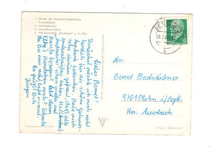 Ansichtskarte Dessau / Landestheater / Strandbad Adria +++