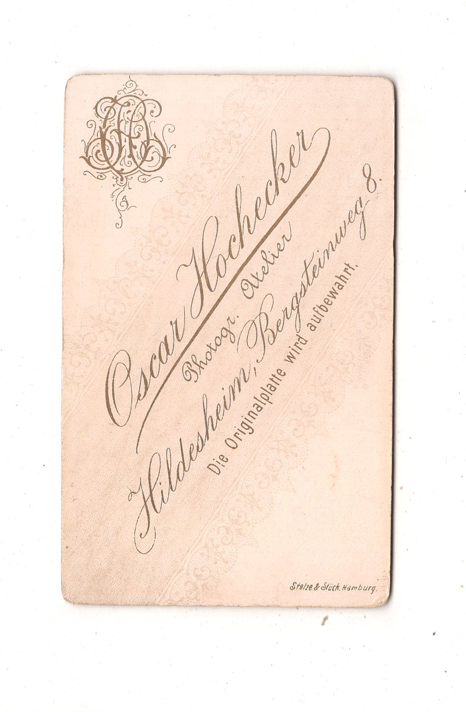 Fotografie Feines Paar - Hildesheim 1880er / CDV L1-37