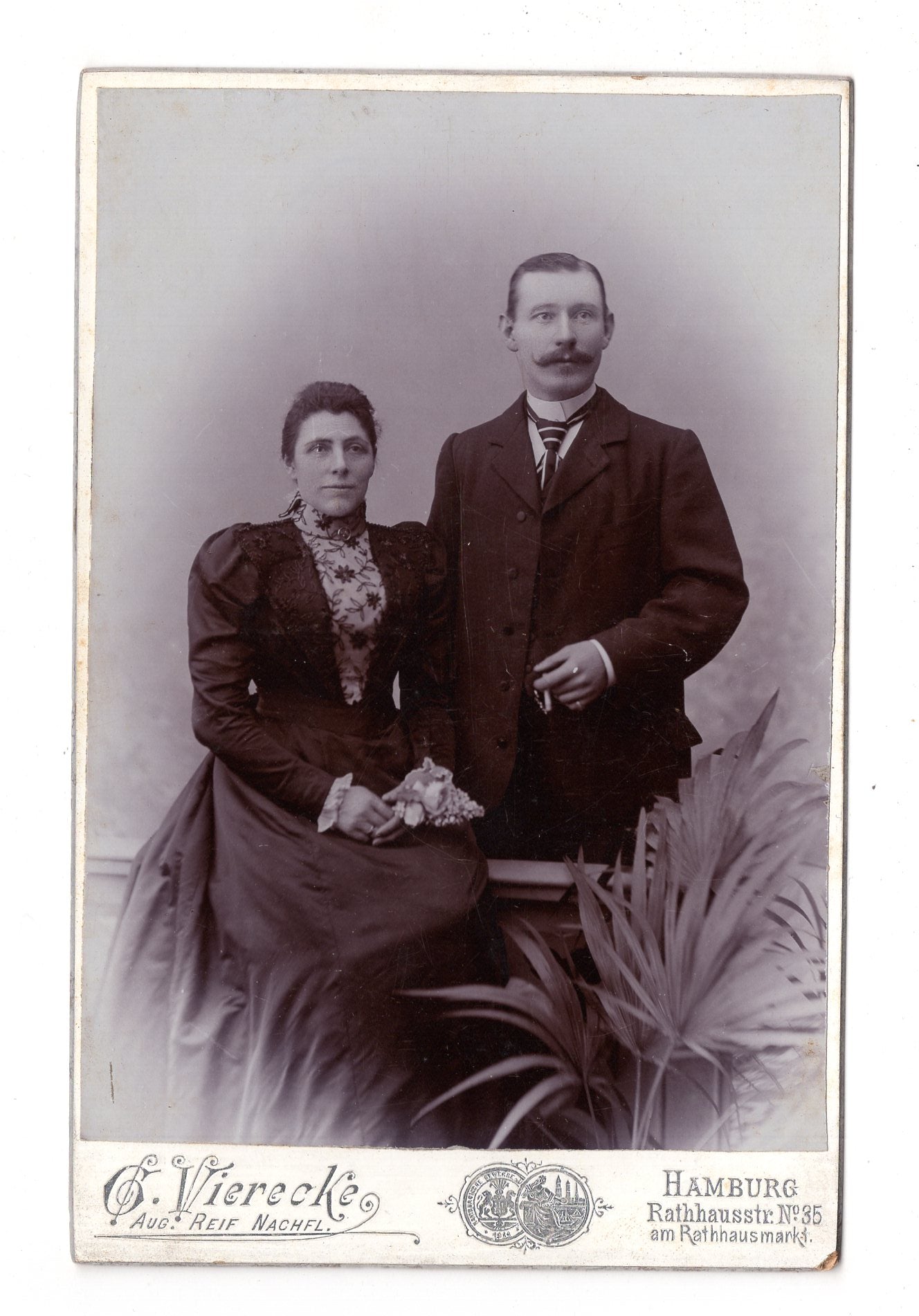 Fotografie Feines Paar - Hamburg 1890er / CAB X-26