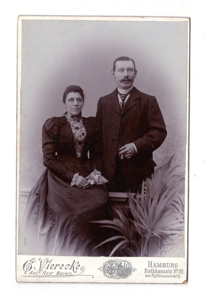 Fotografie Feines Paar - Hamburg 1890er / CAB X-26