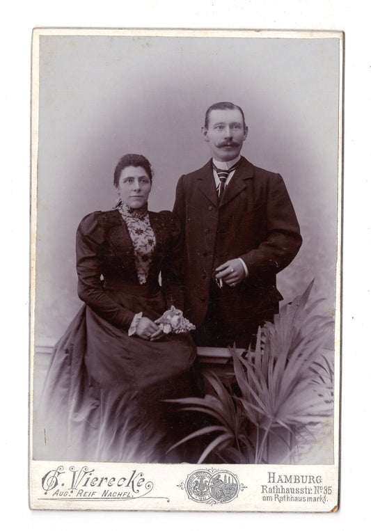 Fotografie Feines Paar - Hamburg 1890er / CAB X-26