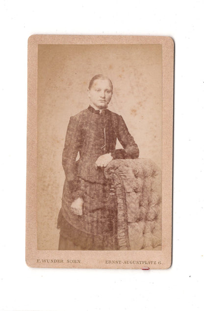 Fotografie Feines junges Mädchen - Hannover 1880er / CDV C1-34