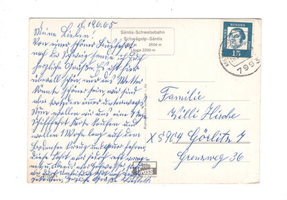 Ansichtskarte Säntis-Schwebebahn / Schweiz