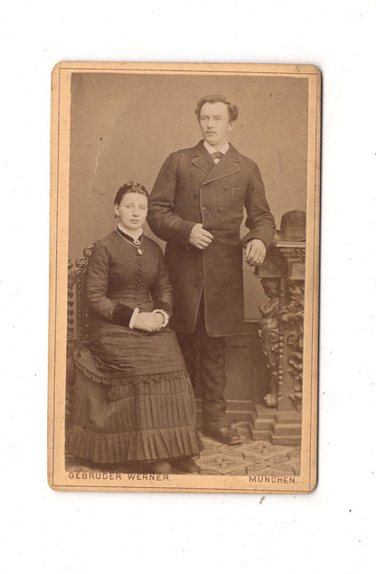 Fotografie Feines Paar - München 1870er / CDV L1-37