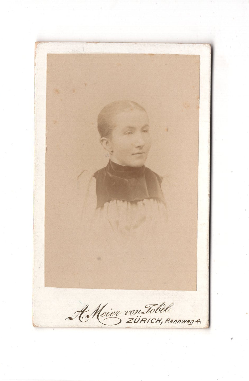 Fotografie Damenportrait - Zürich 1890er / CDV C1-16